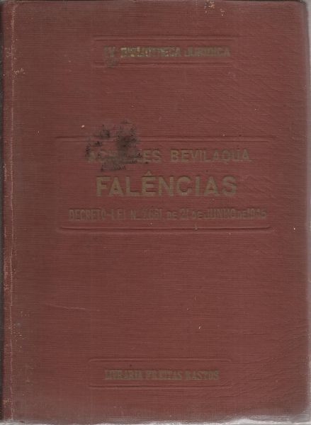 LIVRO FALÊNCIAS-IV BIBLIOTECA JURÍDICA 1946