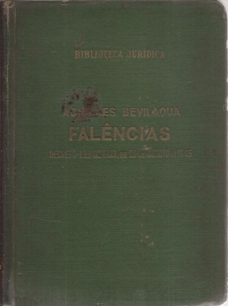 LIVRO FALÊNCIAS-IV BIBLIOTECA JURÍDICA 1948