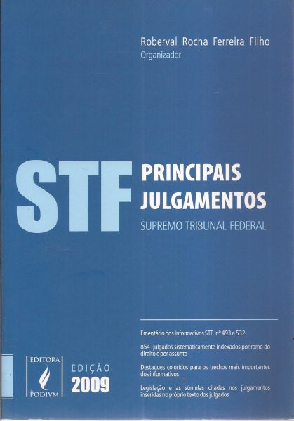 LIVRO STF PRINCIPAIS JULGAMENTOS ROBERVAL ROCHA FERREIRA FIL